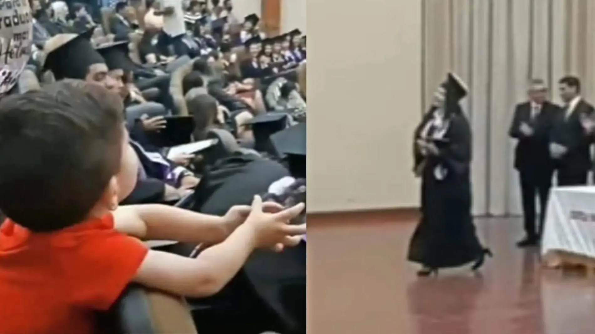 El pequeño sorprendió a su mamá con un tierno mensaje durante su graduación como maestra